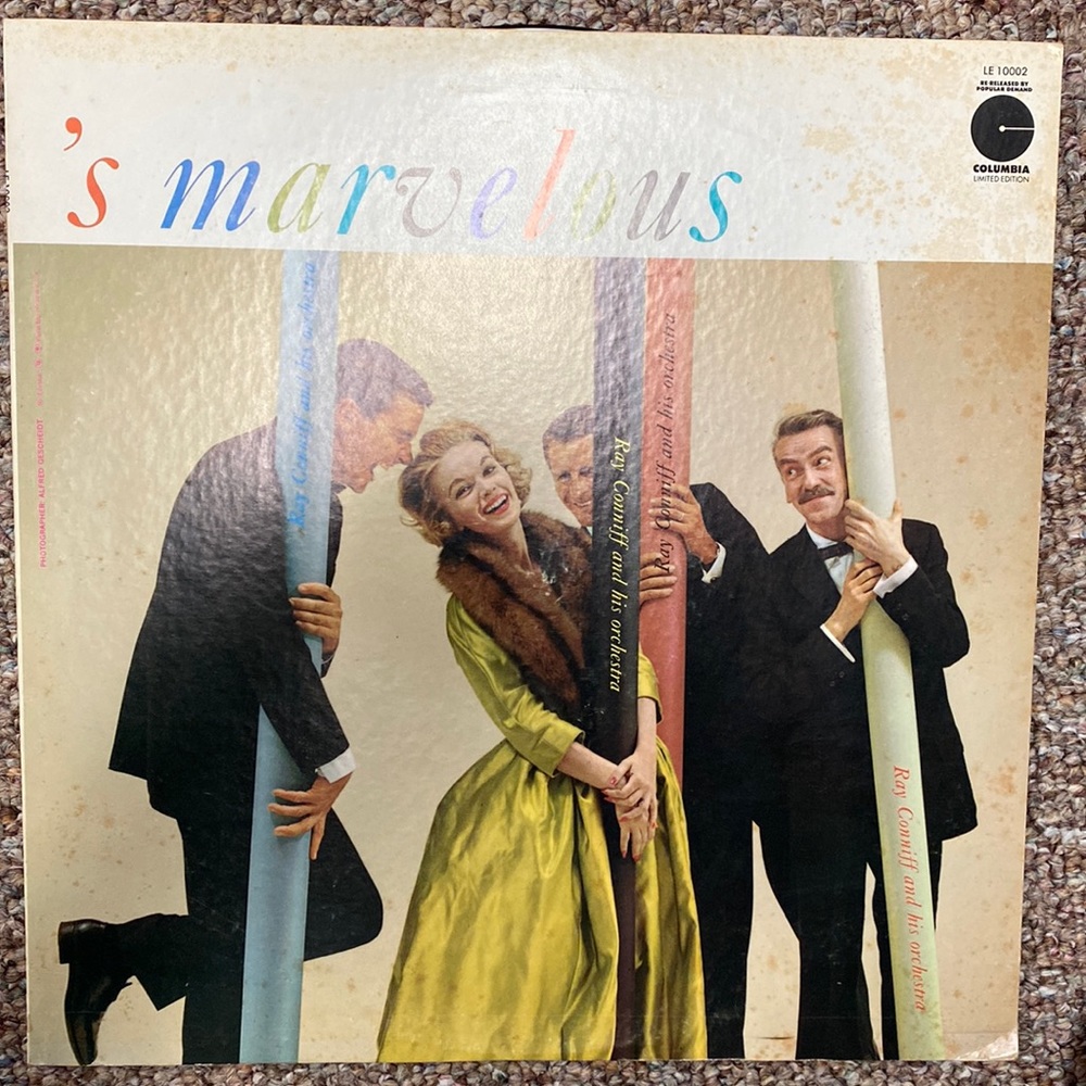 Ray Conniff- ‘S Marvelous Vinyl Lp Jazz Record Album Mono Record Vinyl LP 1957